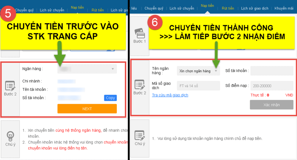 Nạp tiền THABET - Cách nạp tiền vào tài khoản THA BET 2025 3 nap tien thabet 2