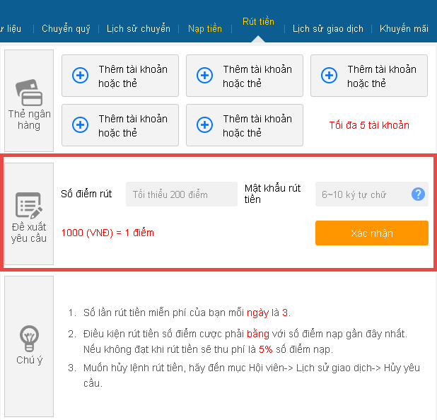 Rút tiền THABET - Chi tiết cách rút tiền tha bet về tài khoản 3 rut tien thabet may tinh 2
