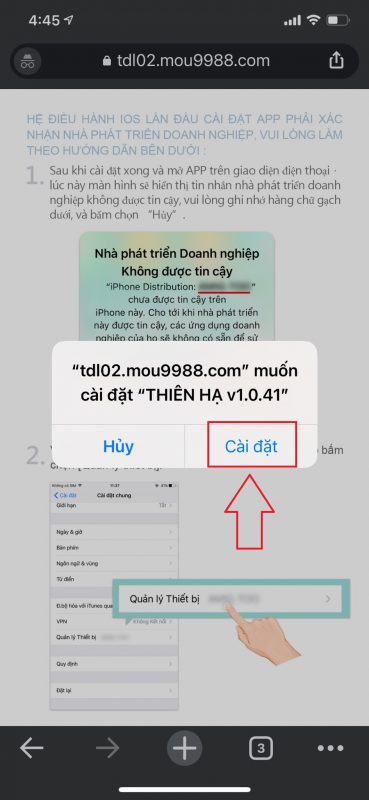 Tải app THABET - Hướng dẫn cài đặt thabet app Android, iOS 8 tai app thabet me 5